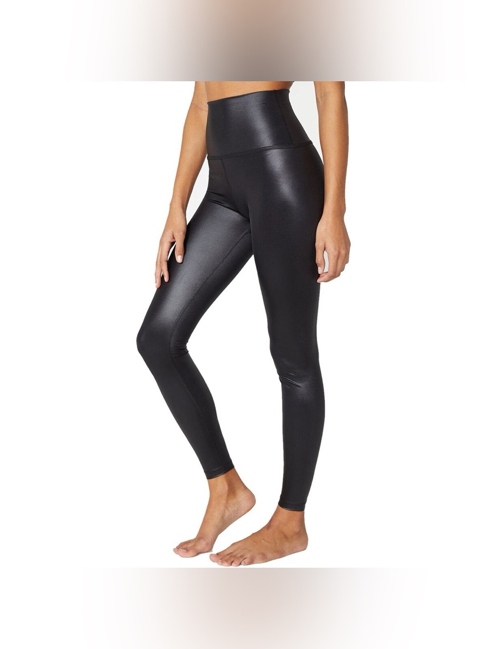 Beyond Yoga Shiny Black High-Rise Leggings Retail $80
